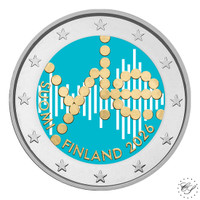 Suomi 2 € 2026 Yleisradio 100 vuotta, väritetty (#6)