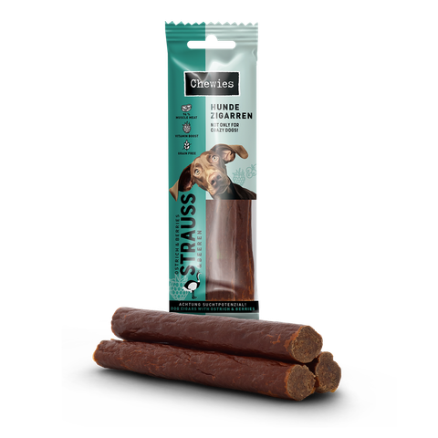 Chewies Hundezigarren Strutsi & Marjat 75 g