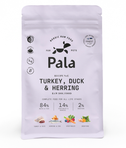 Pala Resepti # 6 - Kalkkuna, ankka & silli - 1 kg