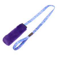 Tug-E-Nuff Faux Fur Squeaky Bungee Chaser keinokarvalla ja vingulla