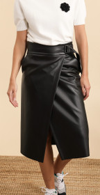 Keinonahkainen kietaisuhame