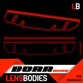 Lens Bodies 1/8 BORA ONROAD BODY STIFFENER + WING