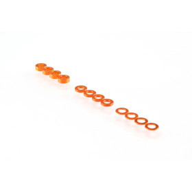 Ruddog 3mm Washer Set Orange (0.5mm/1.0mm/2.0mm)