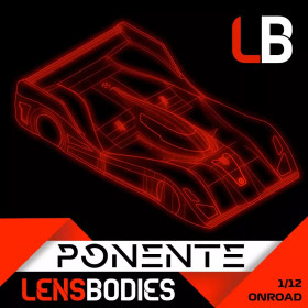LensBodies 1/12 Onroad Body Ponente ULTRA Light Weight