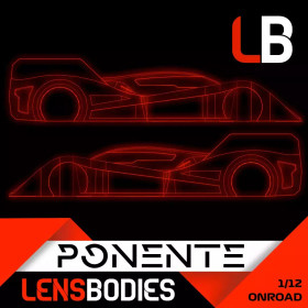 LensBodies 1/12 Onroad Body Ponente ULTRA Light Weight