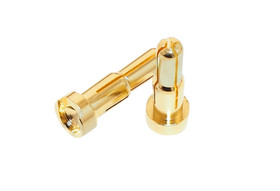 RUDDOG 4/5mm Dual Bullet Gold Plug Male (2pcs)