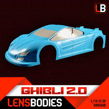 LensBodies 1/10 Onroad Body Ghibli 2.0 Light Weight