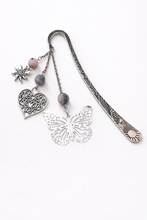 Hopeanhohtoinen metallinen kirjanmerkki, Perhonen	