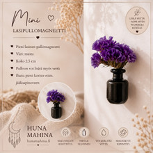 Mini lasipullomagneetti Musta	