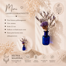 Mini lasipullomagneetti Sininen	