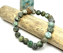 Afrikan Turkoosi Jaspis Kivirannekoru 17 cm 