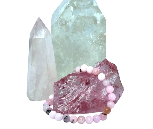 Kirsikankukka Jaspis  Kivirannekoru 17 cm	