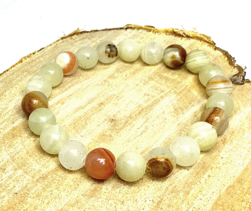 Akaatti Kivirannekoru 17 cm	