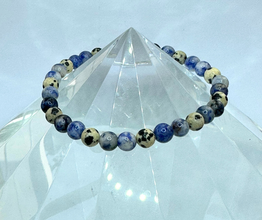 Blue ja Dalmatian Jaspis Kivirannekoru 19 cm	