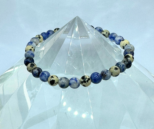 Blue ja Dalmatian Jaspis Kivirannekoru 19 cm	