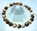 Australian Akaatti ja Tiikerinsilmä Kivirannekoru 18 cm	