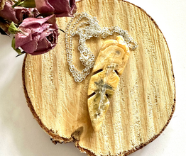 Cracy Lace Akaatti Lehti riipus	