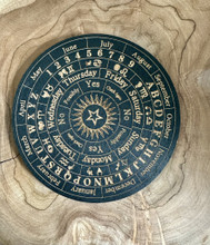 Heilurin alusta pyöreä puinen musta	