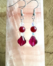 Korvakoru Jade ja Swarovski kristalli	