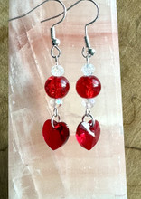 Korvakoru Swarovski kristalli ja särölasihelmi	