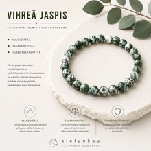 Vihreä Jaspis kivirannekoru 20 cm	