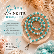 Avainnauha särö lasihelmistä Turkoosi hetki	
