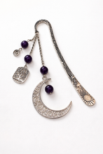 Hopeanhohtoinen metallinen kirjanmerkki, Kuu	