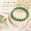 Aventuriini vihreä, Kivirannekoru 19 cm	