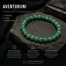 Aventuriini vihreä kivirannekoru 20 cm	