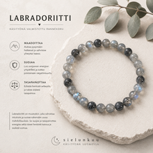 Labradoriitti Kivirannekoru 20 cm	