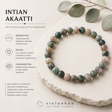 Intian Akaatti kivirannekoru 20 cm	
