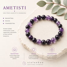 Ametisti kivirannekoru 20 cm	