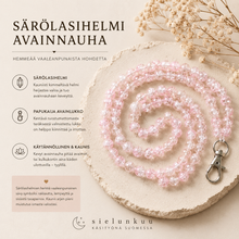 Avainnauha särölasi, hempeä vaaleanpunainen	(102cm)