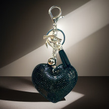 Bling,Bling Musta Sydän laukkukoriste	