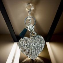 Bling,Bling Hopea Sydän laukkukoriste	