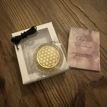 Orgoniitti riipus Elämän kukka sitriini	