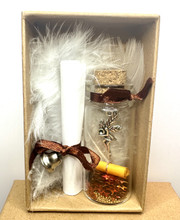 Luovuuden Keiju lasipullossa	