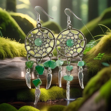 Unisieppari korvakorut, Aventuriini	