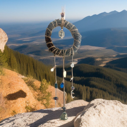 Noitakello hopean värisellä aallot talismaanilla	