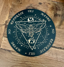 Heilurin alusta pyöreä puinen musta, Yökiitäjä	