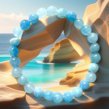 Aquamariini kivirannekoru 19 cm	