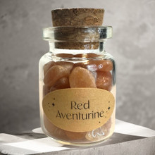 Aventuriini, punainen kivisirupullo 3cm	