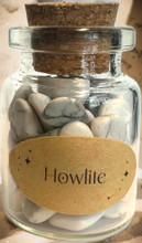 Howliitti, valkoinen kivisirupullo 3cm	