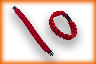 Paracord-selviytymisranneke punainen