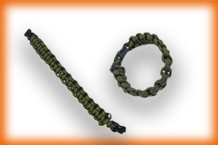 Paracord-selviytymisranneke oliivimetsänvihreä