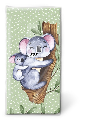 Koala mamma ja poikanen nenäliina