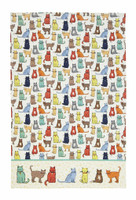Keittiöpyyhe värikkäät kissat