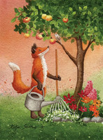 Kettu ja omenat kortti