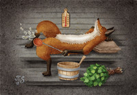 Kettu saunassa kortti