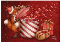 Ketun sydämellinen lahja kortti